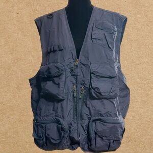 Men's Mesh Outdoor Travel Cargo Vest Multi Pockets Jacket Size XL